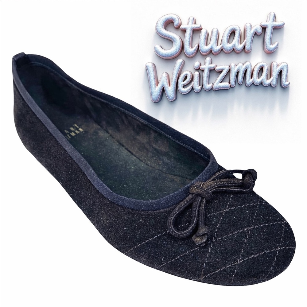 Luxury Stuart Weitzman Suede Flats โ Brown Round Toe, Size 7 Medium